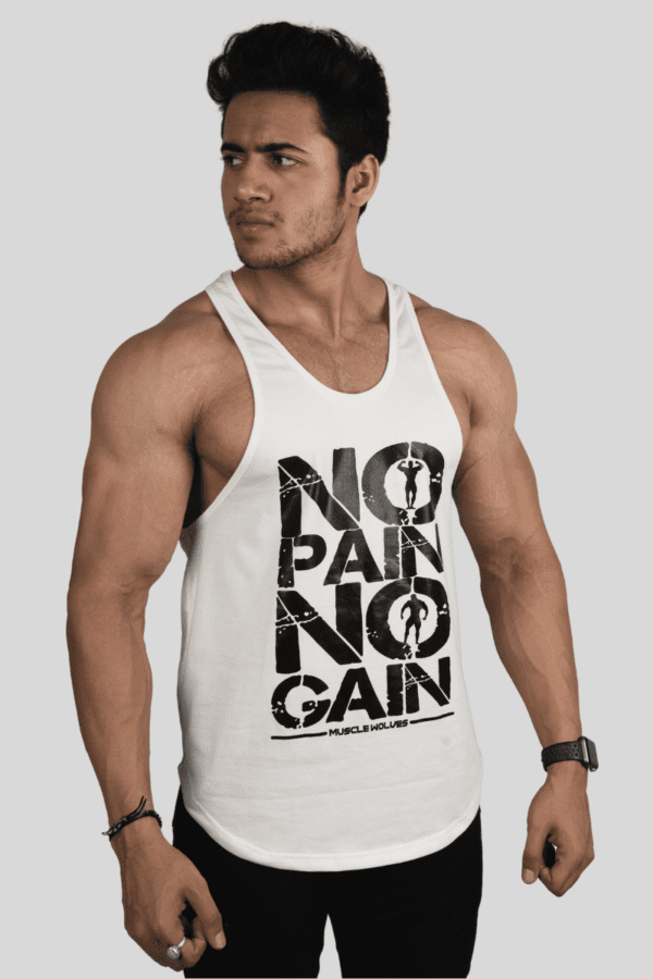 No Pain No Gain Stringer - Image 5