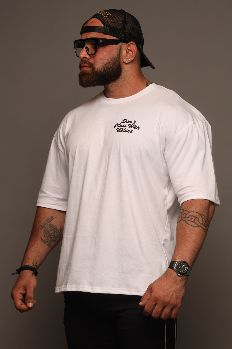 Alternative view of Don't Mess With Wolves Oversized Tee
