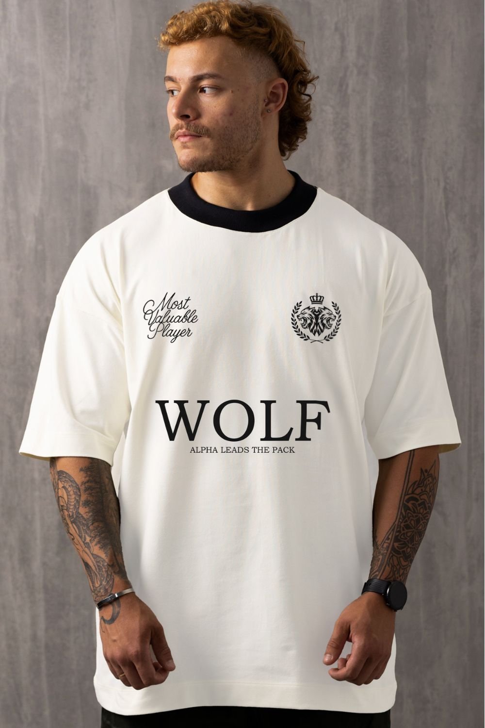 Alternative view of Prime Wolf Oversized Tee