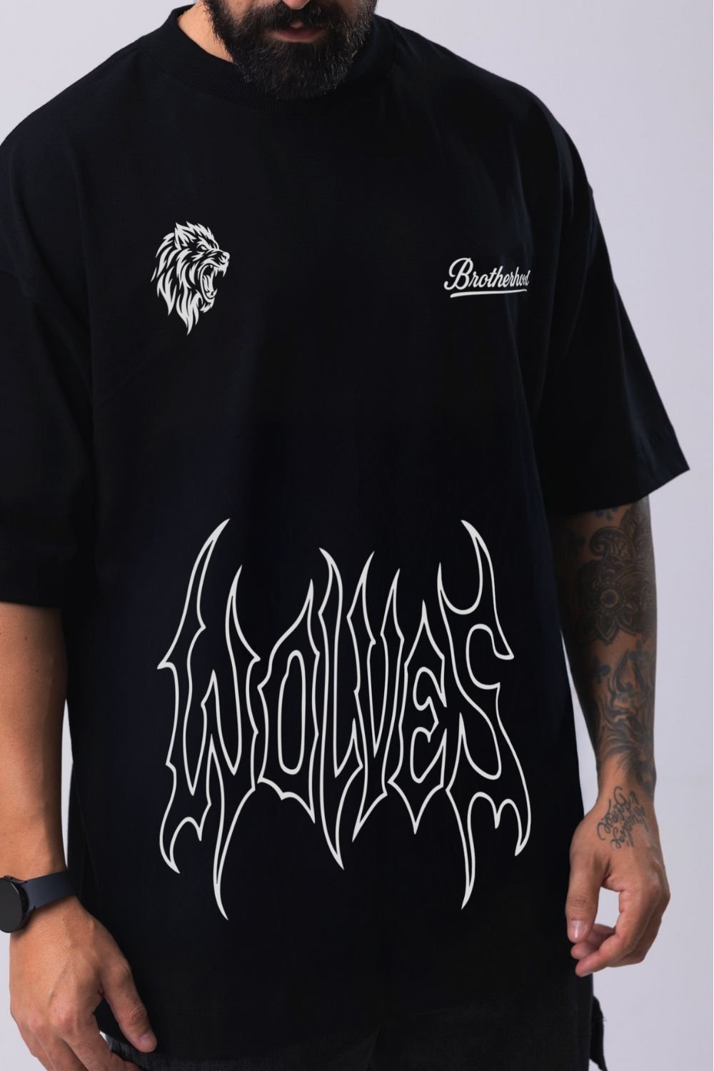 Alternative view of Inferno Wolf Oversized Tee