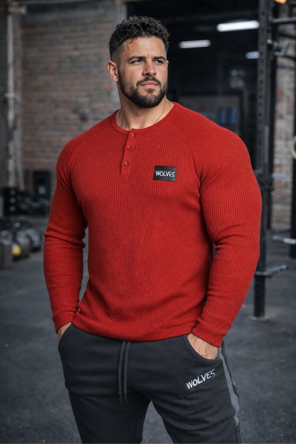 Bodybuilding Henley Tee