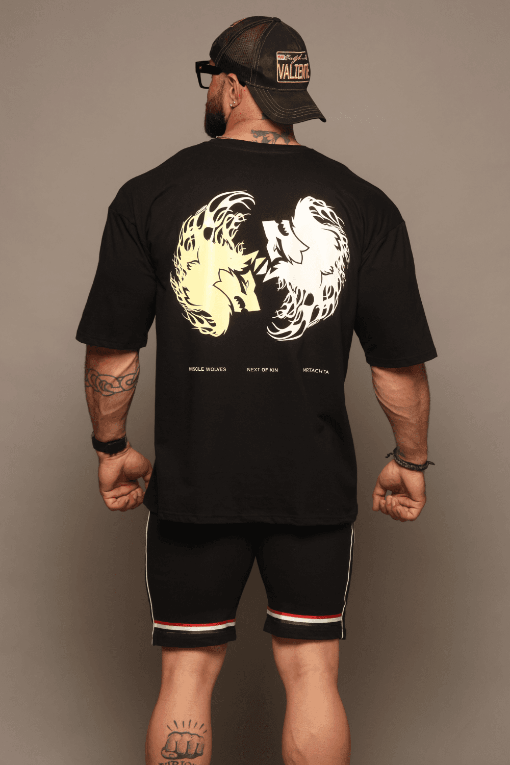 Alternative view of Wild Embers Fire Wolf Oversized Tee