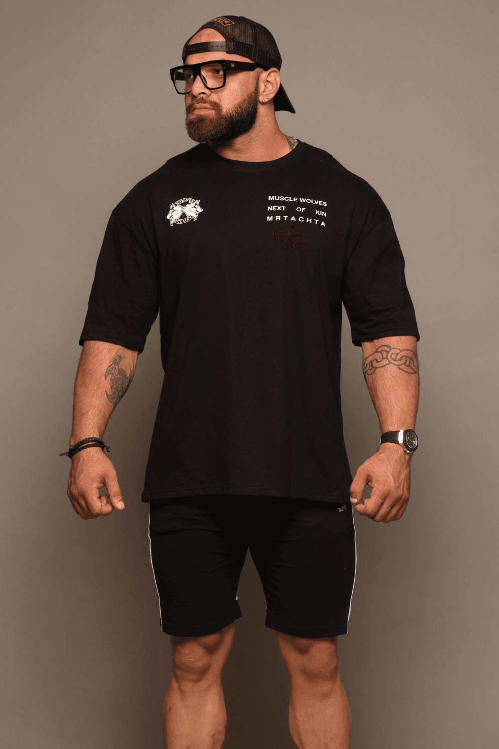 Wild Embers Fire Wolf Oversized Tee