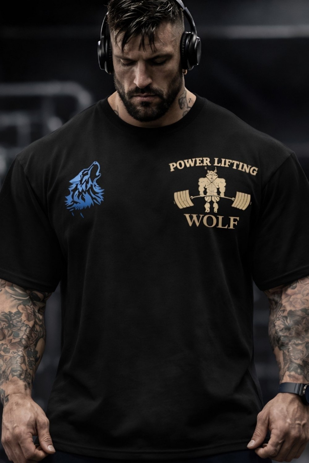 Powerlifting Wolf Oversized Tee