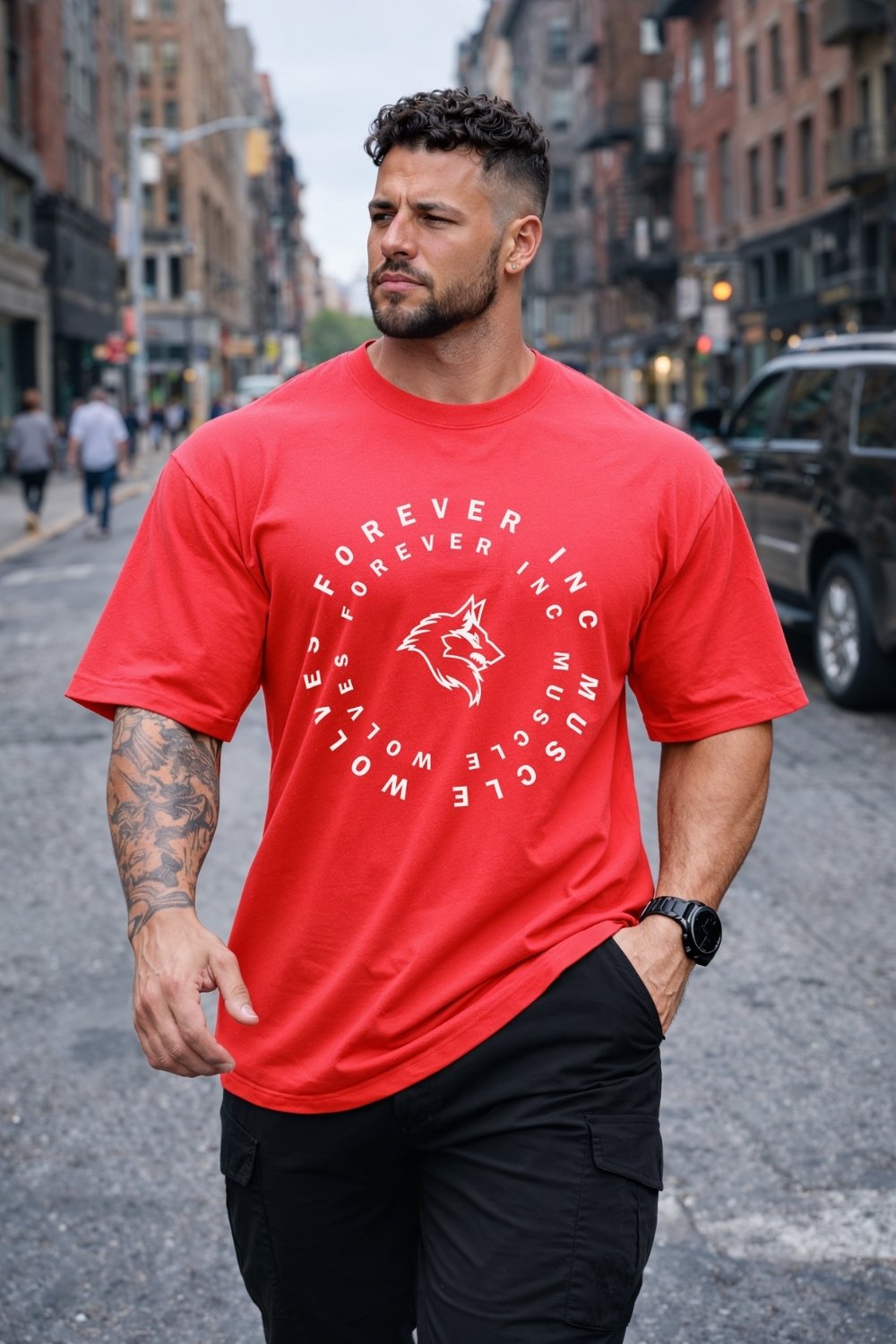Muscle Wolves N1 Oversized Tee