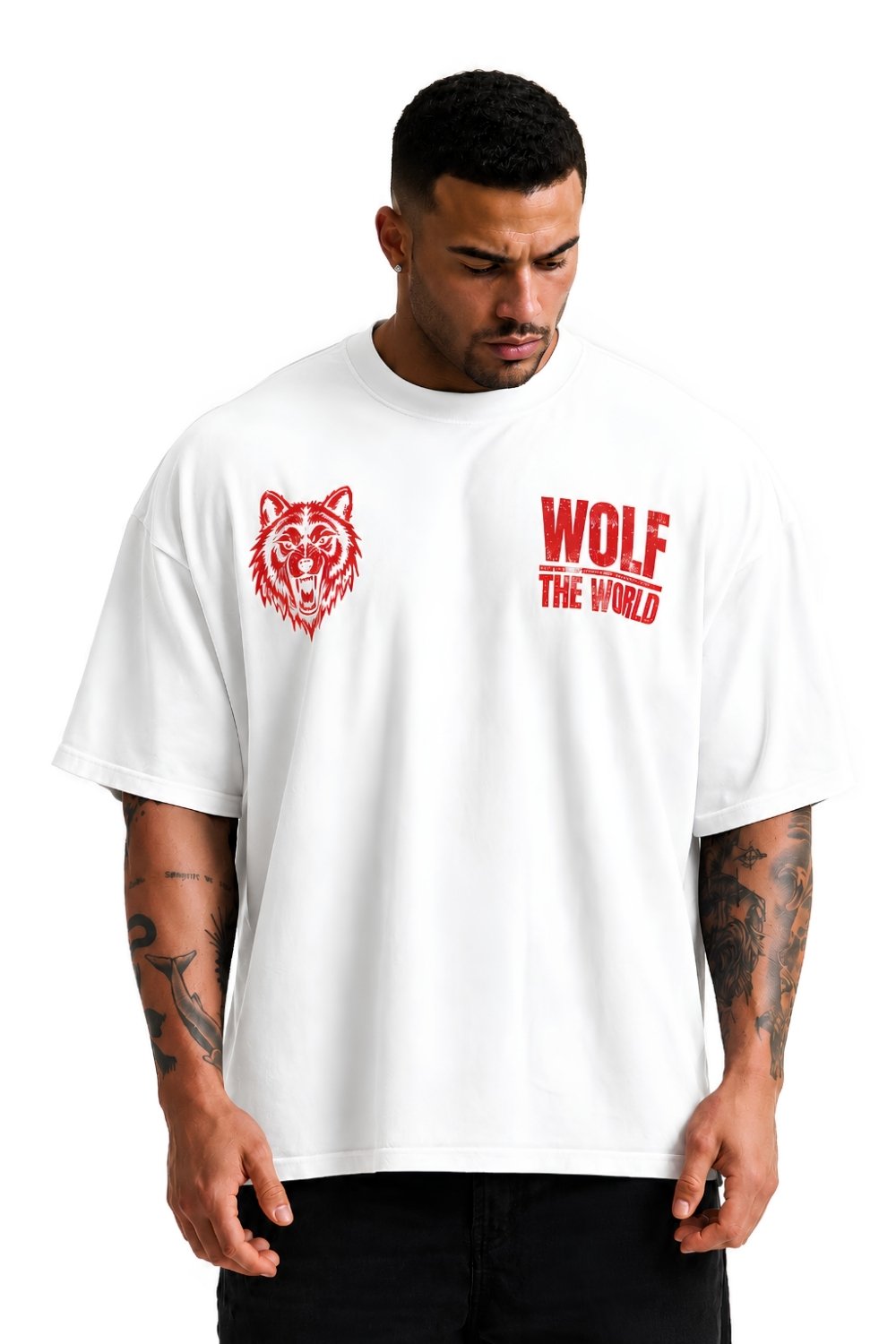 Wolf The World Oversized Tee - Image 4